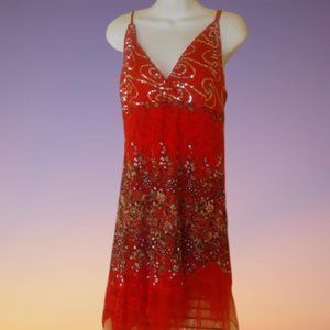 Red Glittery Dress XL NWT